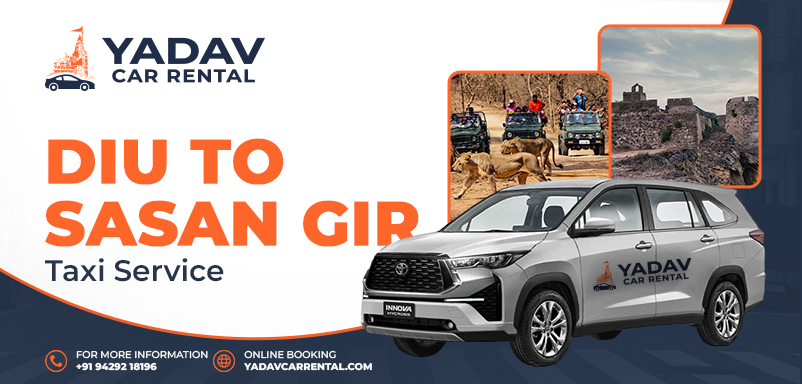 Diu Airport to Sasan Gir Taxi Service